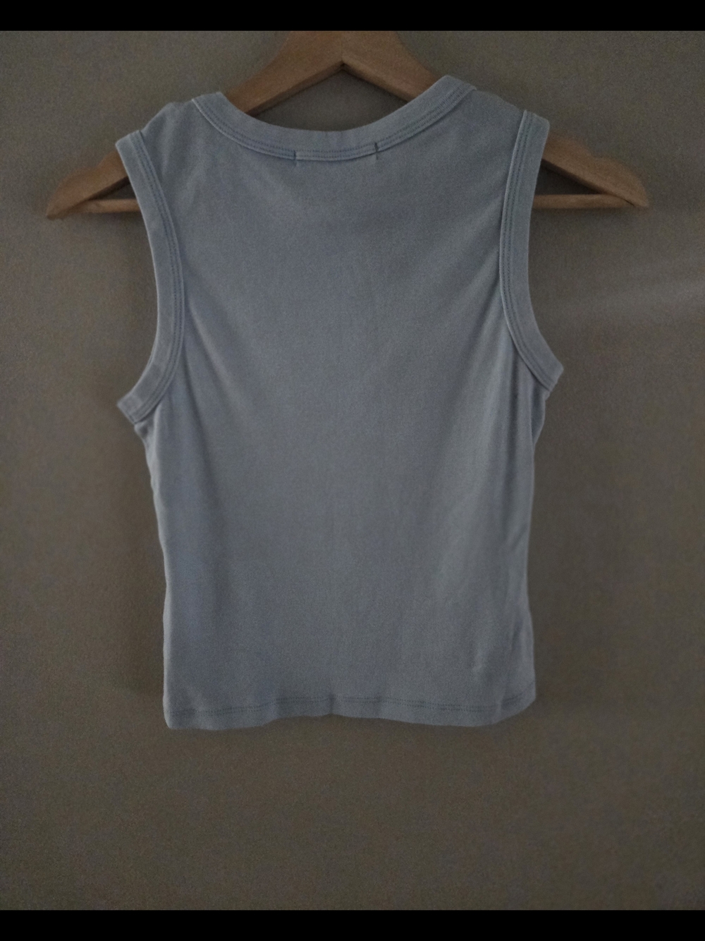 Daydreamer Sky Blue Ribbed Tank with Neon Yellow Graphic - Picture 5 of 8